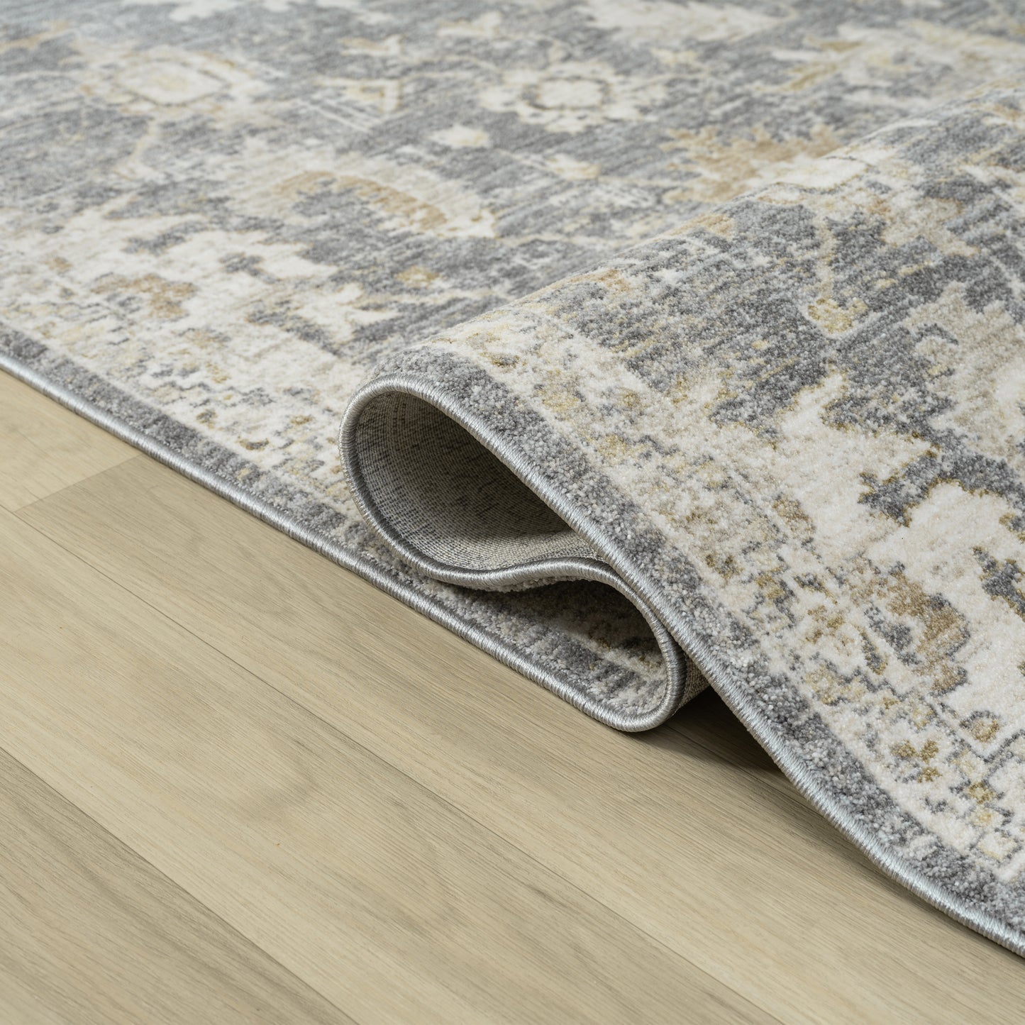 Miranda-82919 Farmhouse Power-Loomed Blue Cotton Indoor Area Rug - LR Home