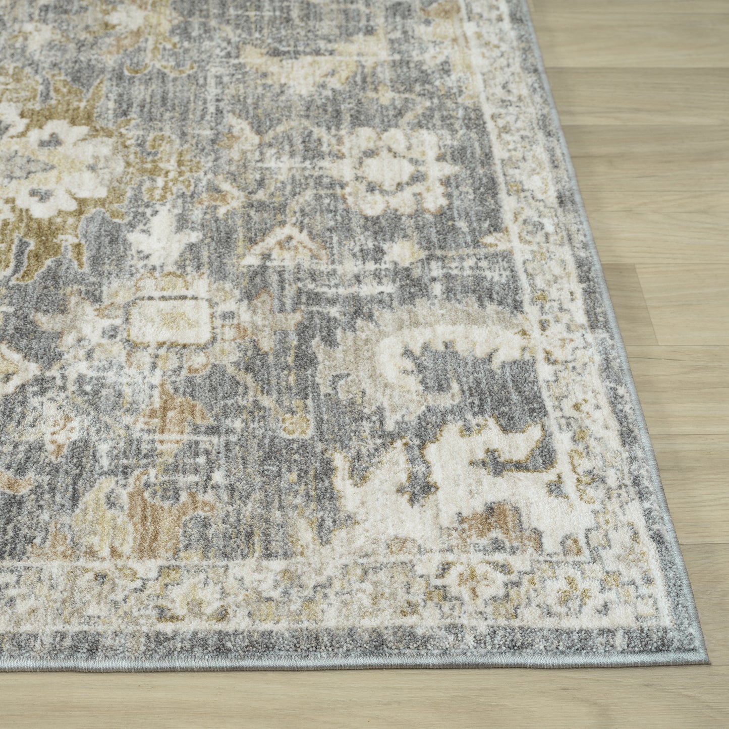 Miranda-82919 Farmhouse Power-Loomed Blue Cotton Indoor Area Rug - LR Home