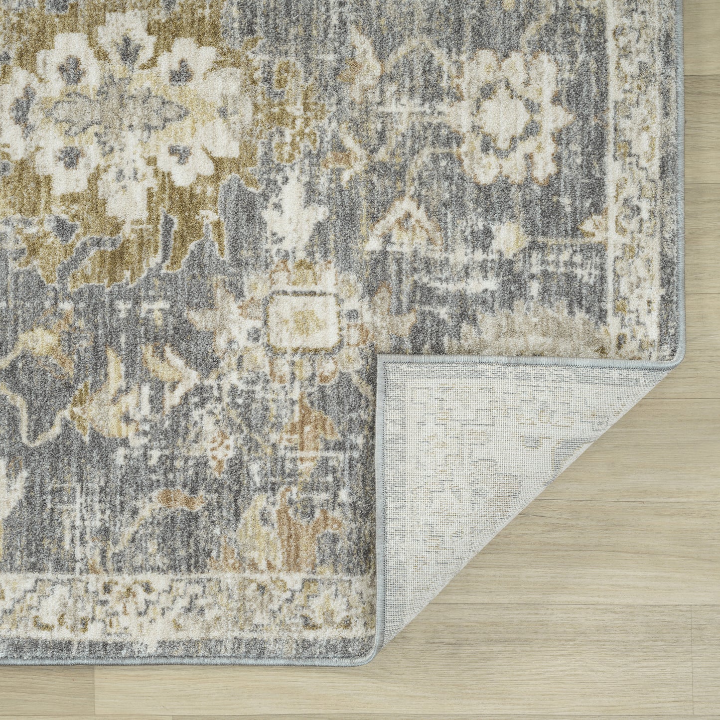 Miranda-82919 Farmhouse Power-Loomed Blue Cotton Indoor Area Rug - LR Home