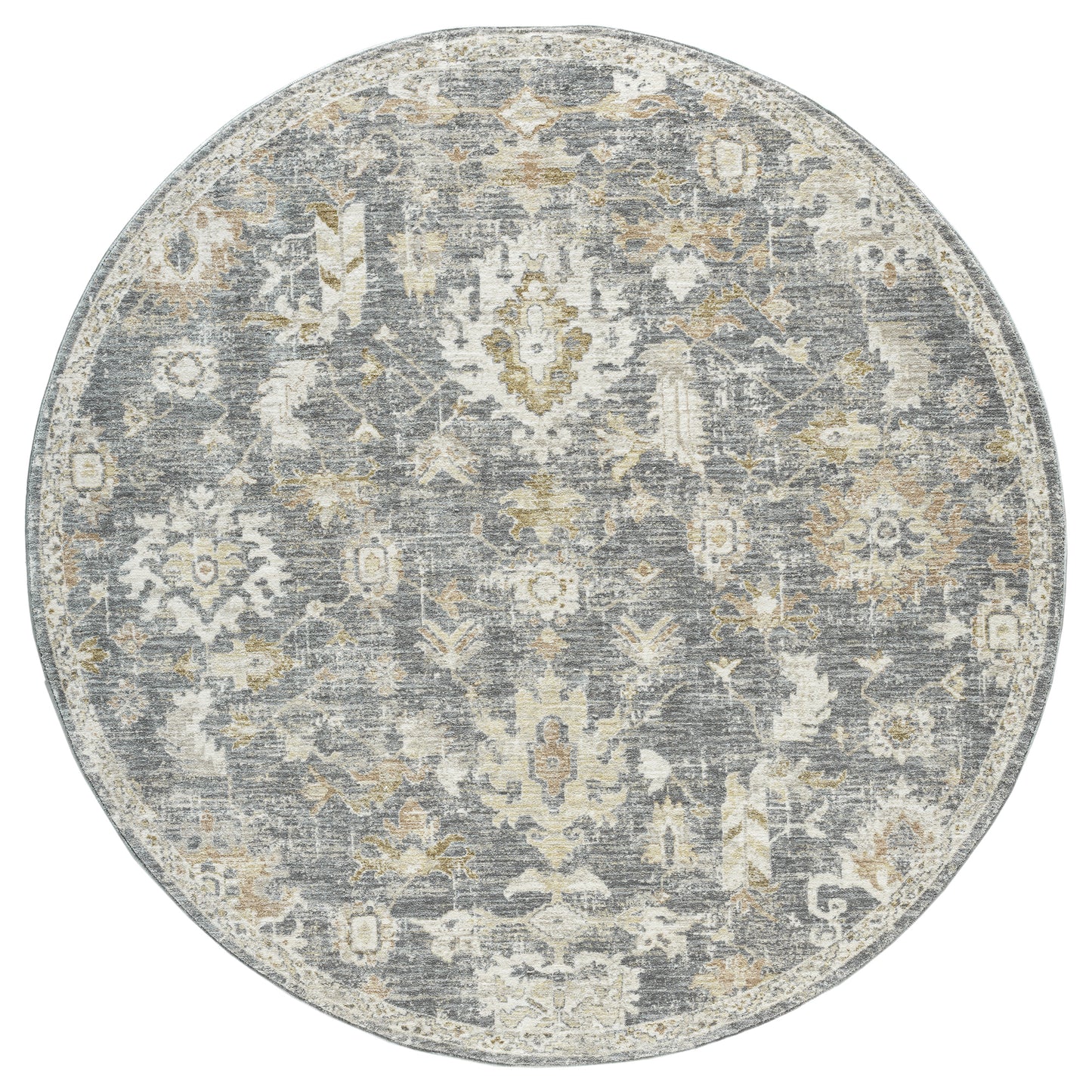 Miranda-82919 Farmhouse Power-Loomed Blue Cotton Indoor Area Rug - LR Home