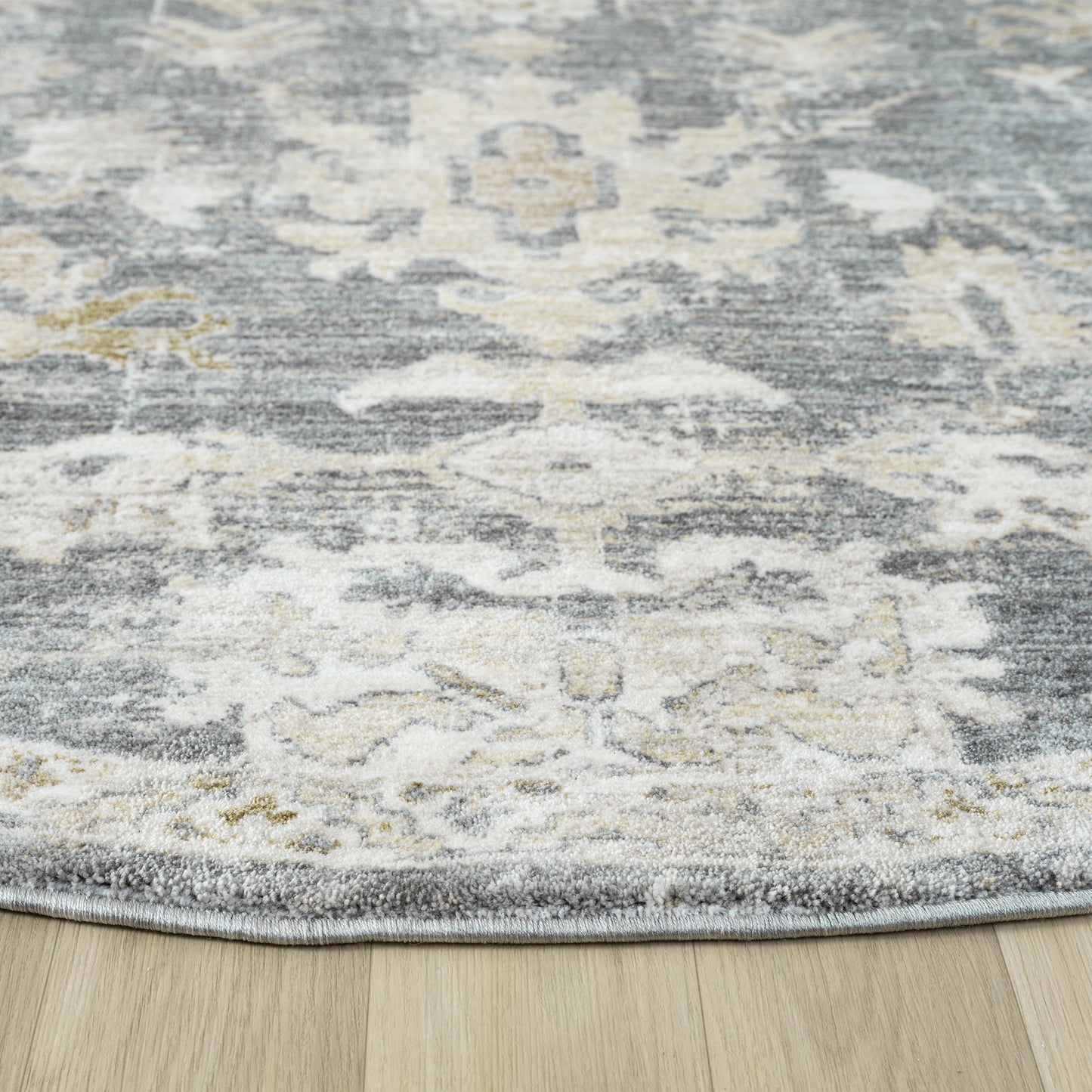 Miranda-82919 Farmhouse Power-Loomed Blue Cotton Indoor Area Rug - LR Home