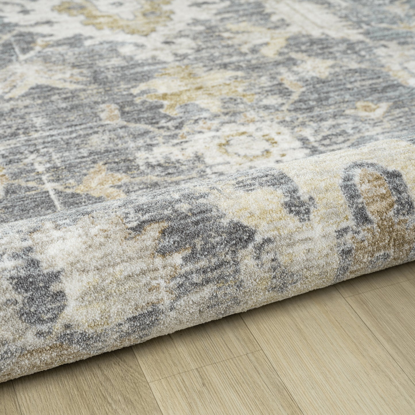 Miranda-82919 Farmhouse Power-Loomed Blue Cotton Indoor Area Rug - LR Home