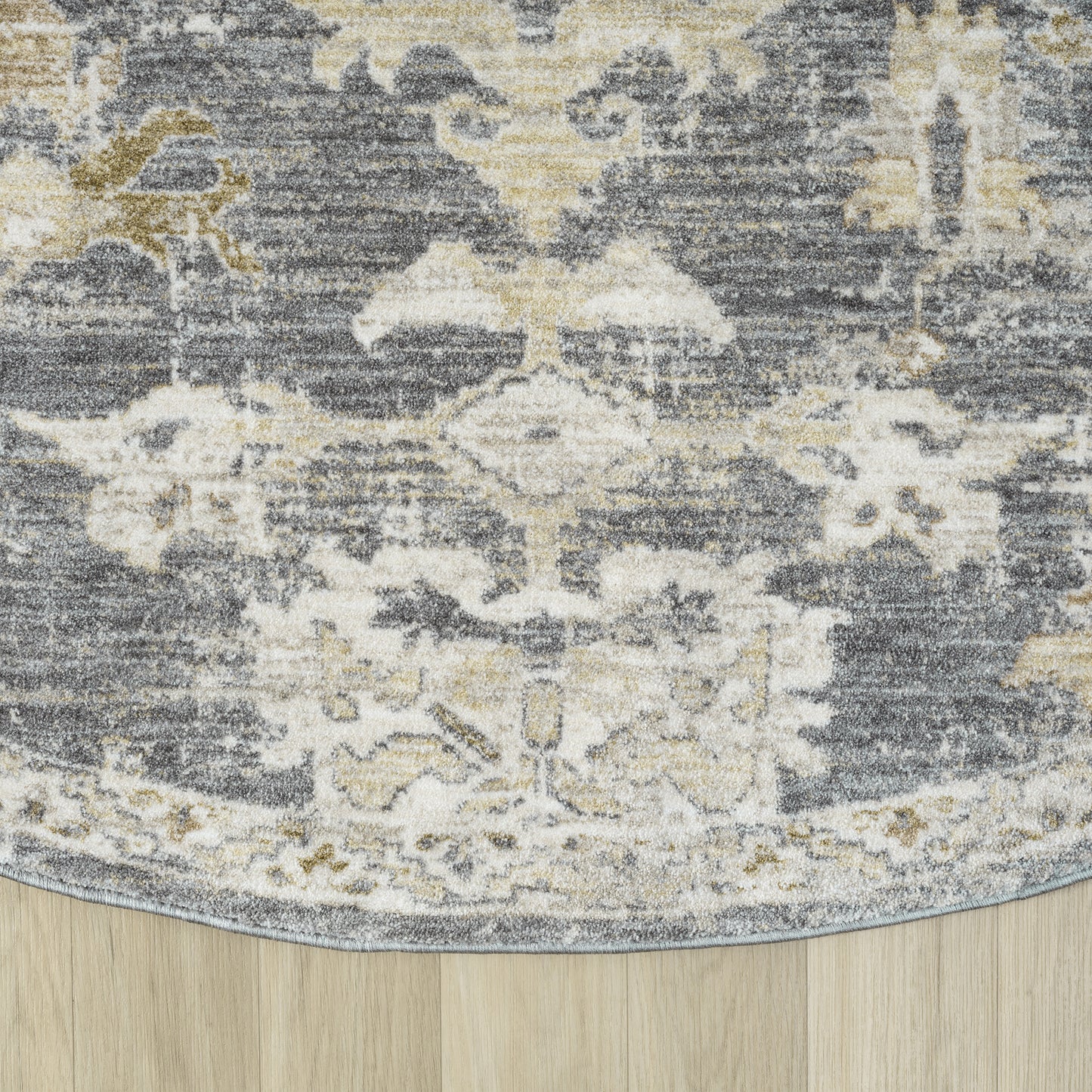 Miranda-82919 Farmhouse Power-Loomed Blue Cotton Indoor Area Rug - LR Home