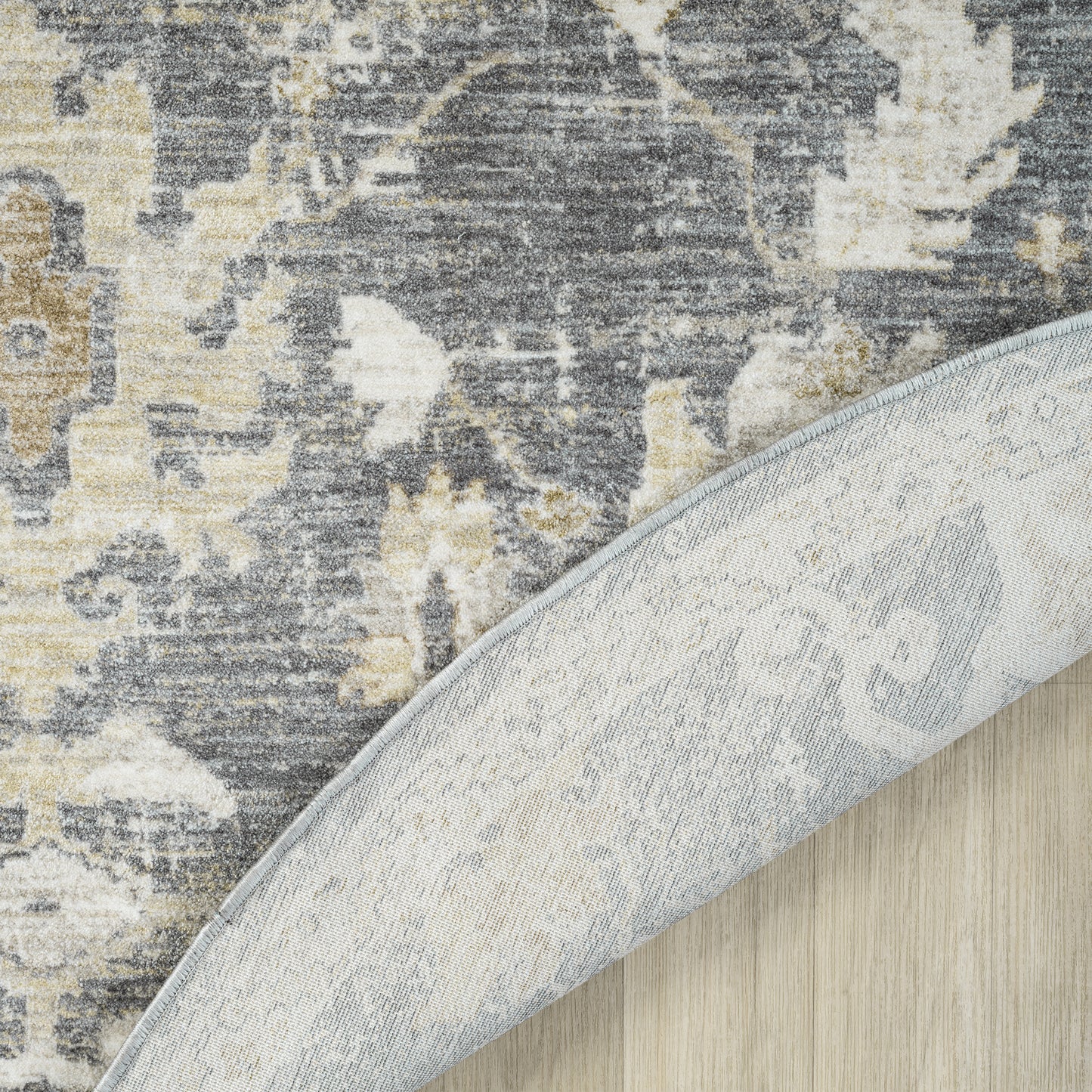 Miranda-82919 Farmhouse Power-Loomed Blue Cotton Indoor Area Rug - LR Home