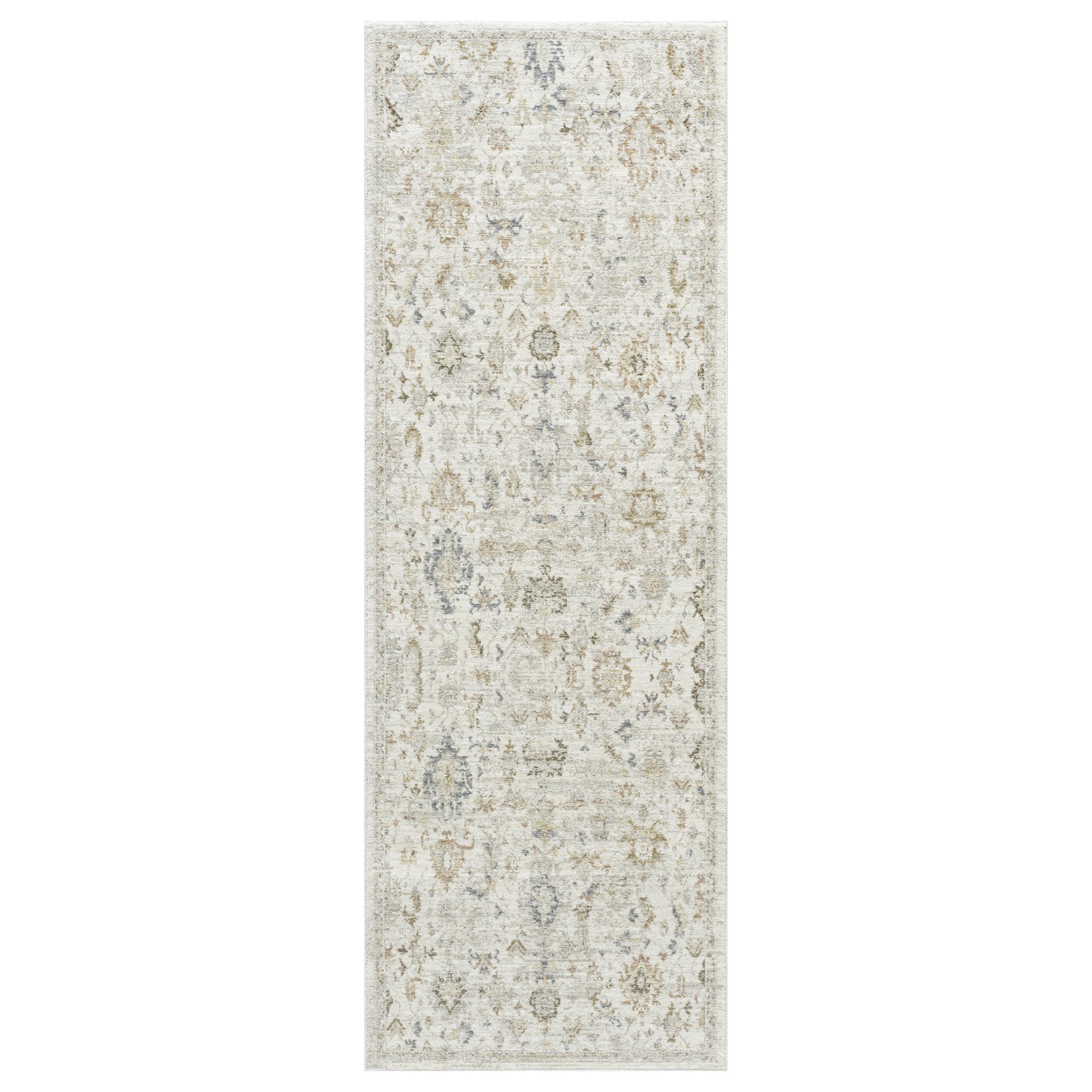 Miranda-82920 Farmhouse Power-Loomed Cream Cotton Indoor Area Rug - LR Home