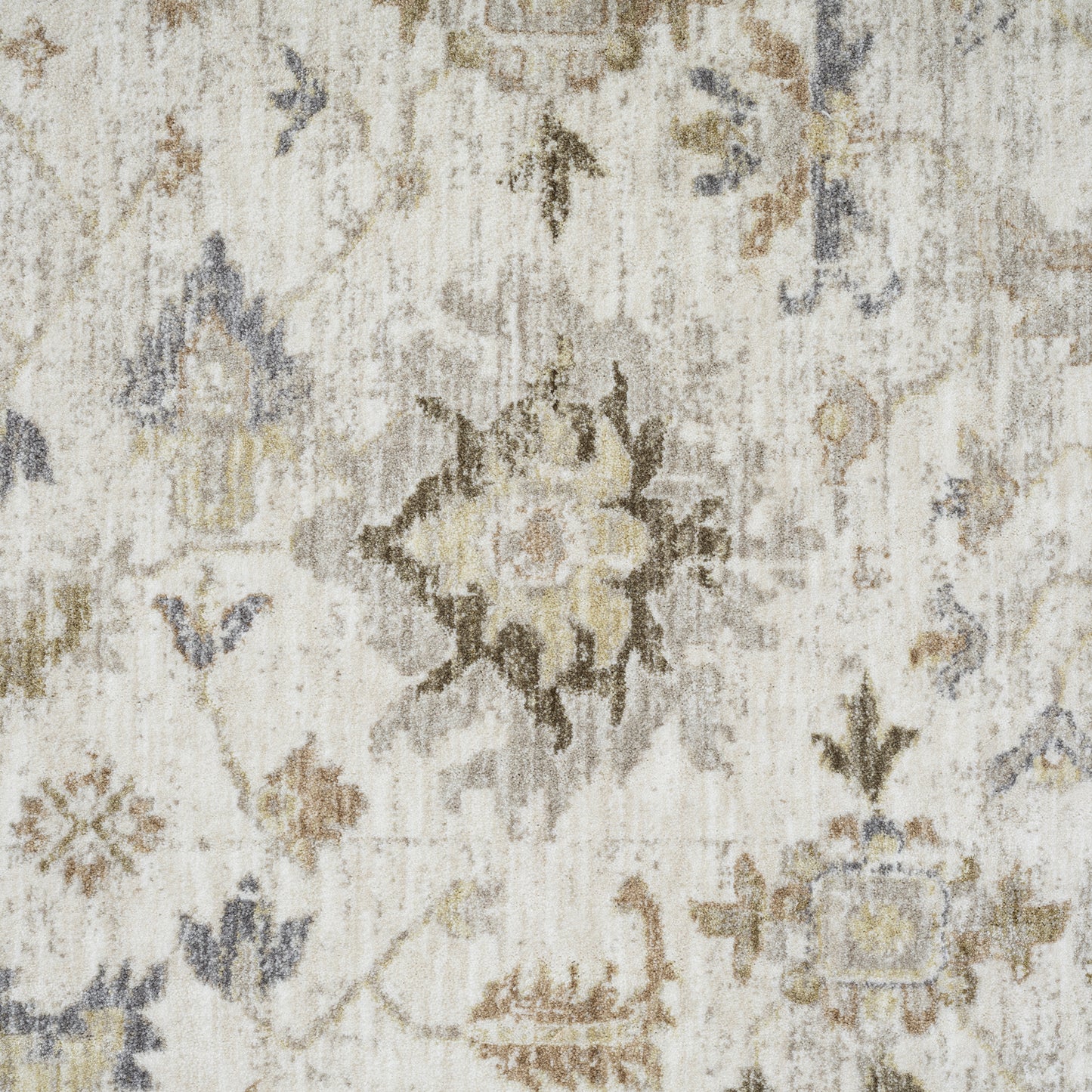 Miranda-82920 Farmhouse Power-Loomed Cream Cotton Indoor Area Rug - LR Home