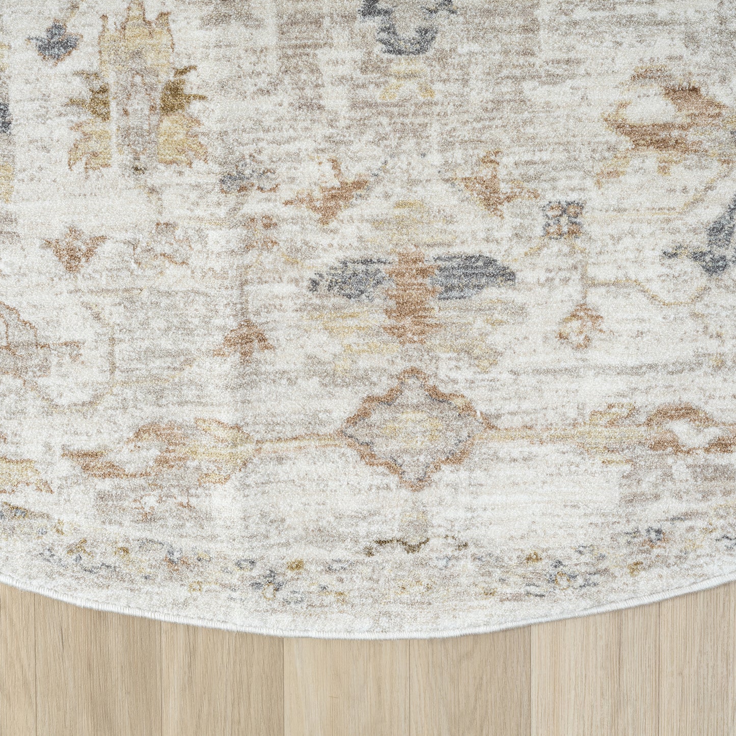 Miranda-82920 Farmhouse Power-Loomed Cream Cotton Indoor Area Rug - LR Home