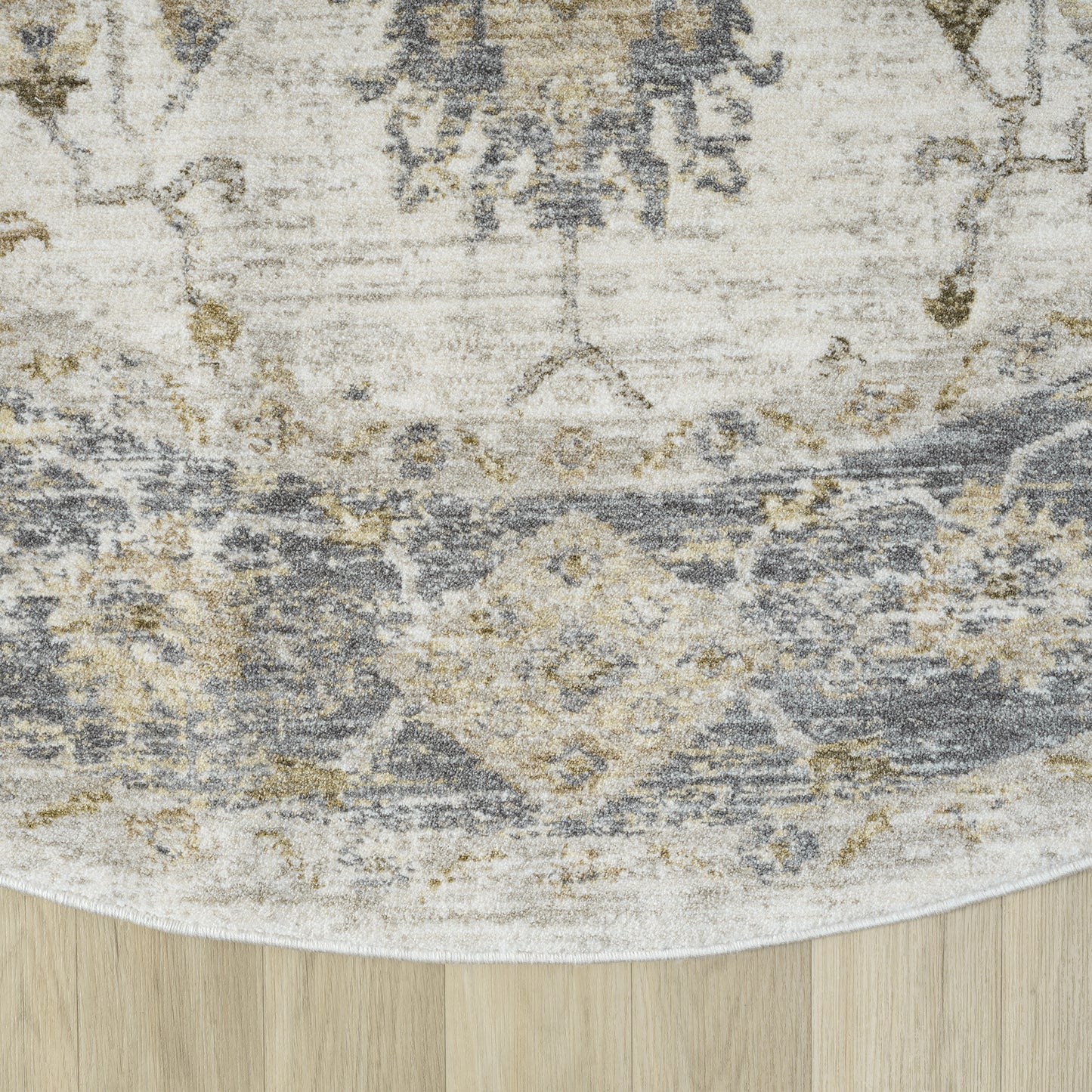Miranda-82921 Farmhouse Power-Loomed Ivory/Blue Cotton Indoor Area Rug - LR Home