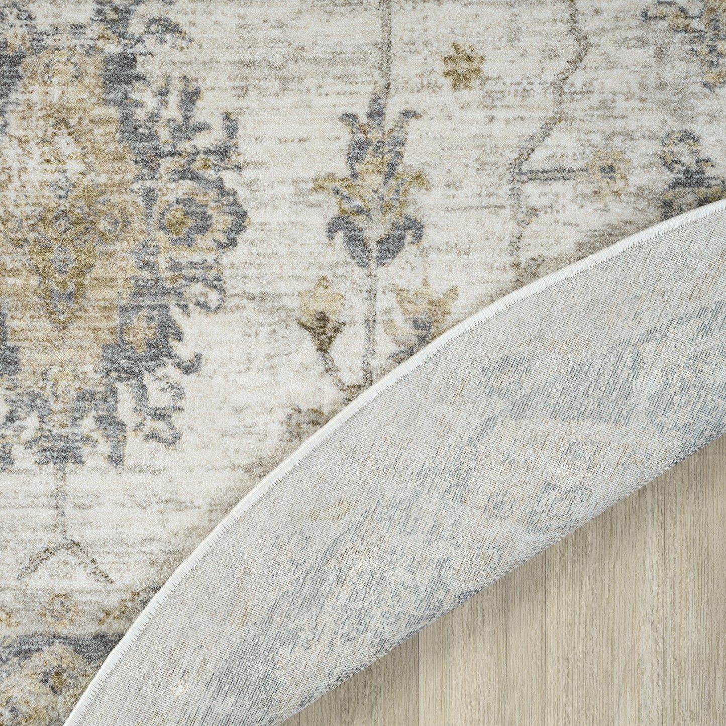 Miranda-82921 Farmhouse Power-Loomed Ivory/Blue Cotton Indoor Area Rug - LR Home