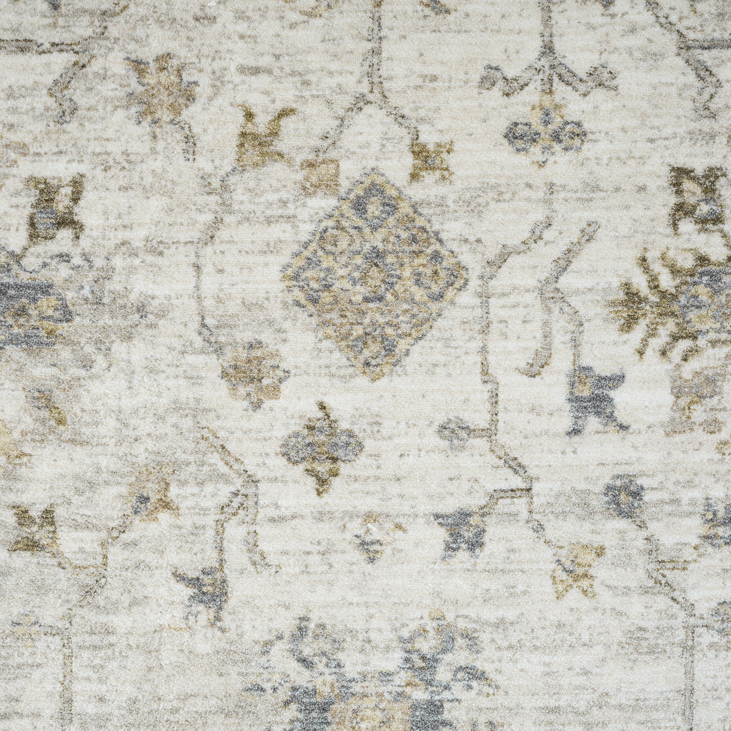 Miranda-82921 Farmhouse Power-Loomed Ivory/Blue Cotton Indoor Area Rug - LR Home