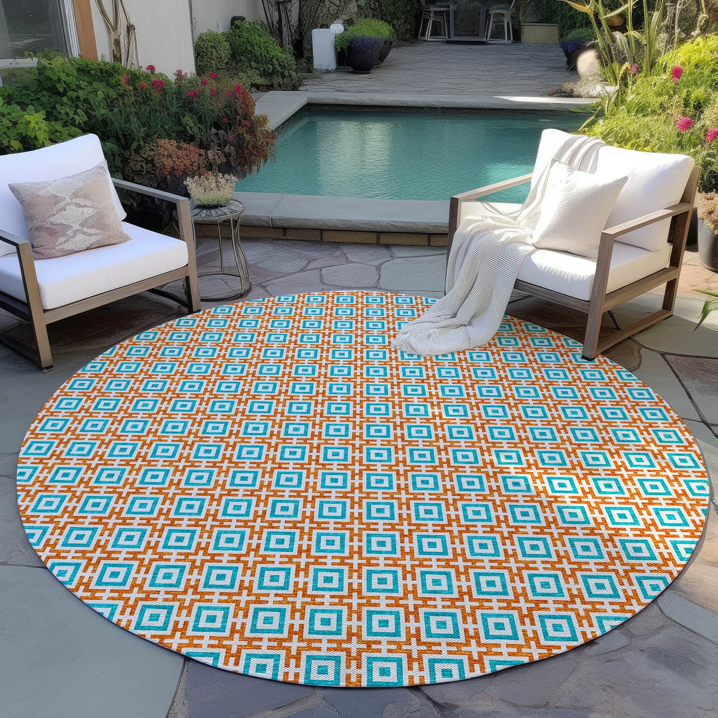 Machine Made Marlo MO1 Orange - Dalyn Rugs
