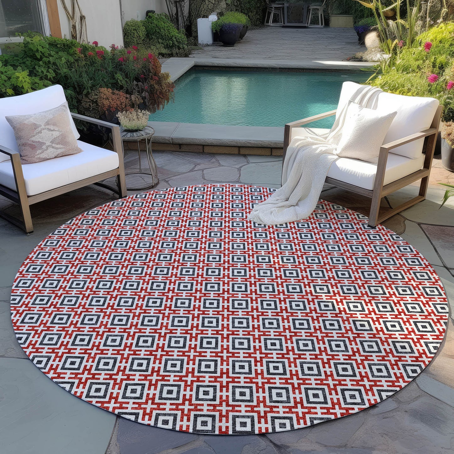 Machine Made Marlo MO1 Red - Dalyn Rugs