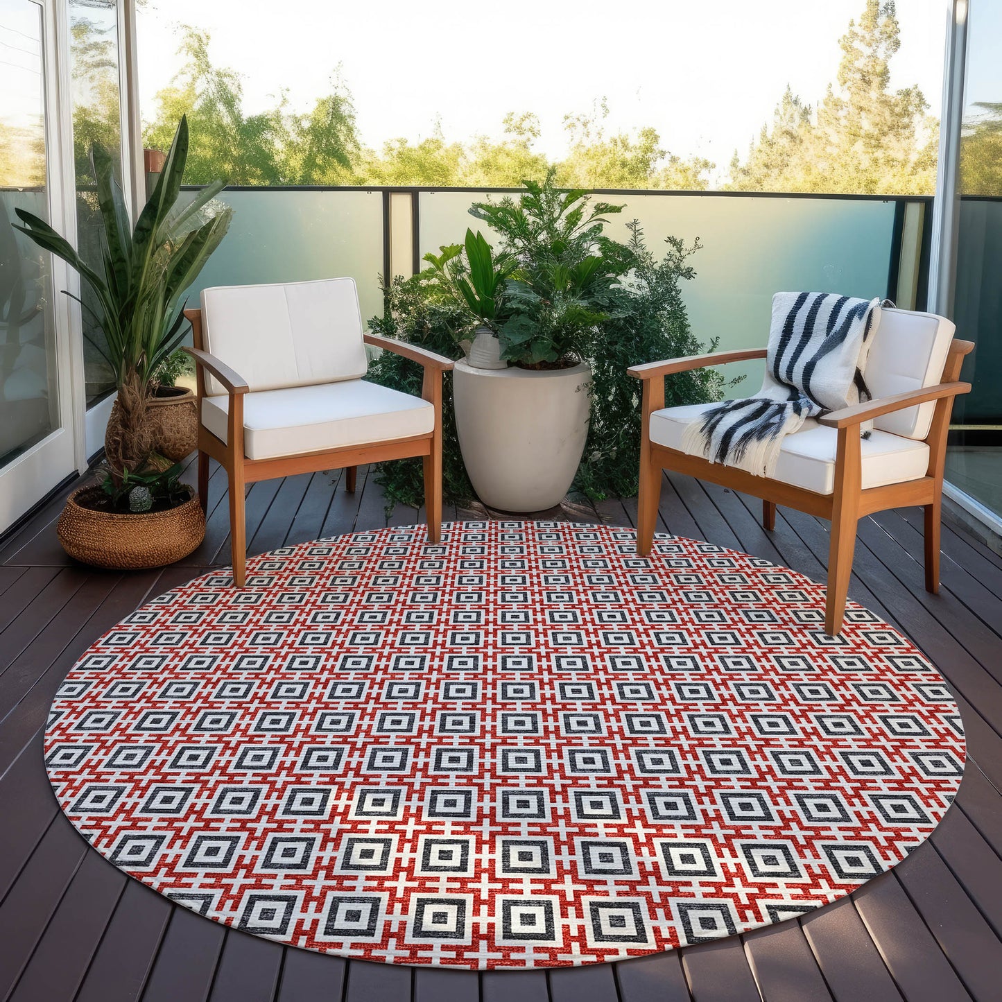 Machine Made Marlo MO1 Red - Dalyn Rugs