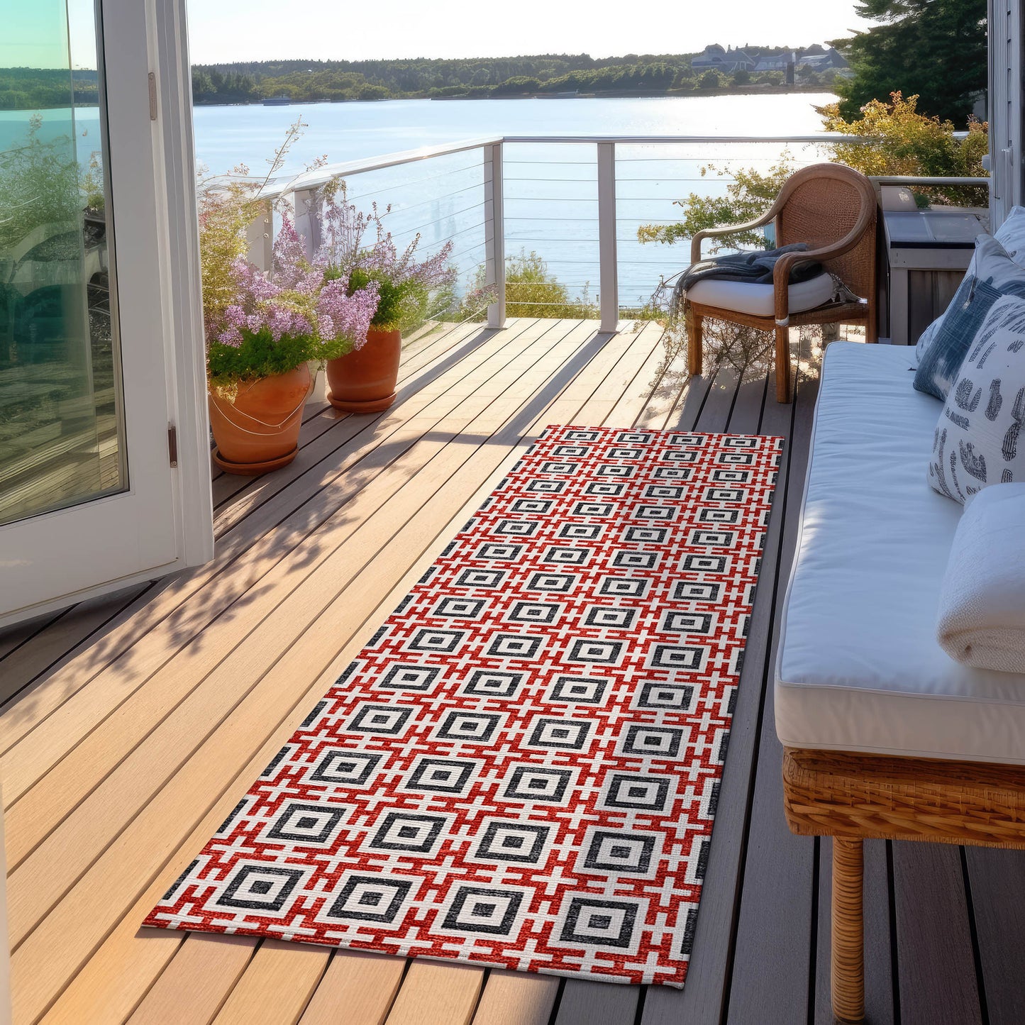 Machine Made Marlo MO1 Red - Dalyn Rugs