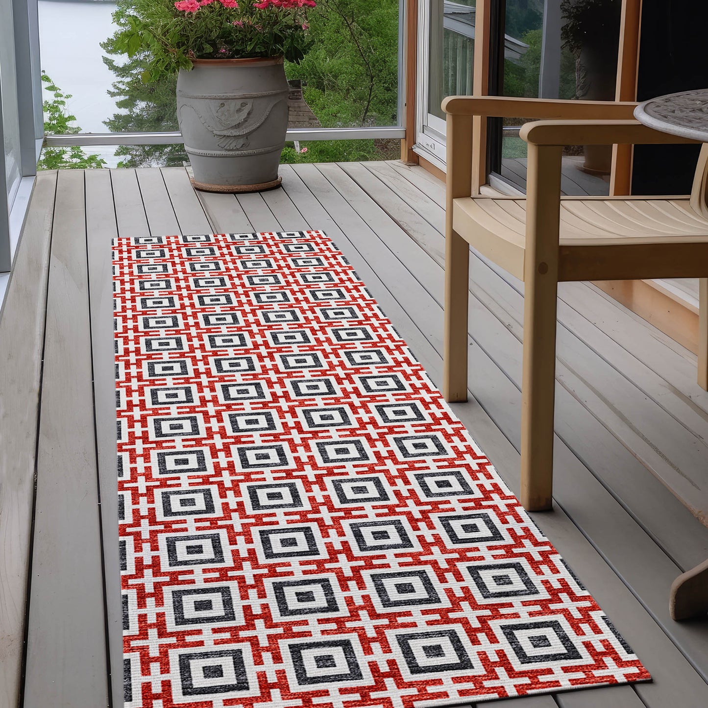 Machine Made Marlo MO1 Red - Dalyn Rugs