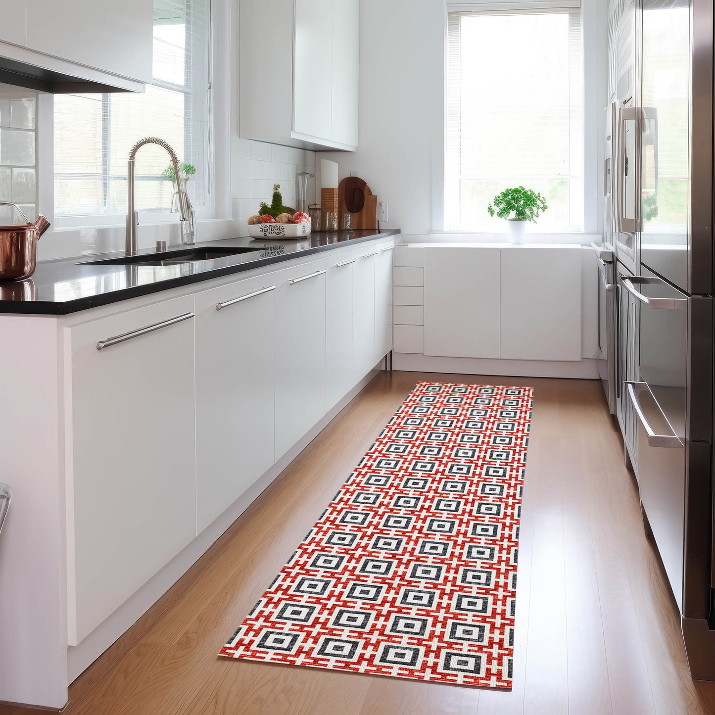 Machine Made Marlo MO1 Red - Dalyn Rugs