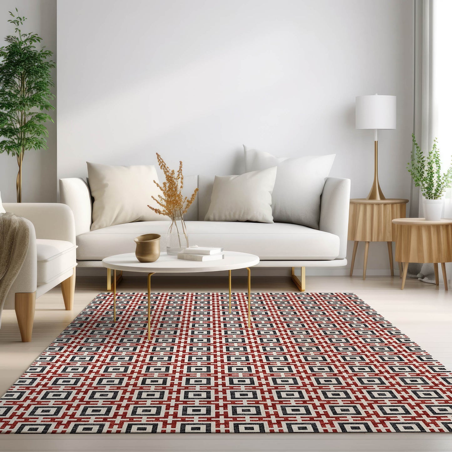 Machine Made Marlo MO1 Red - Dalyn Rugs