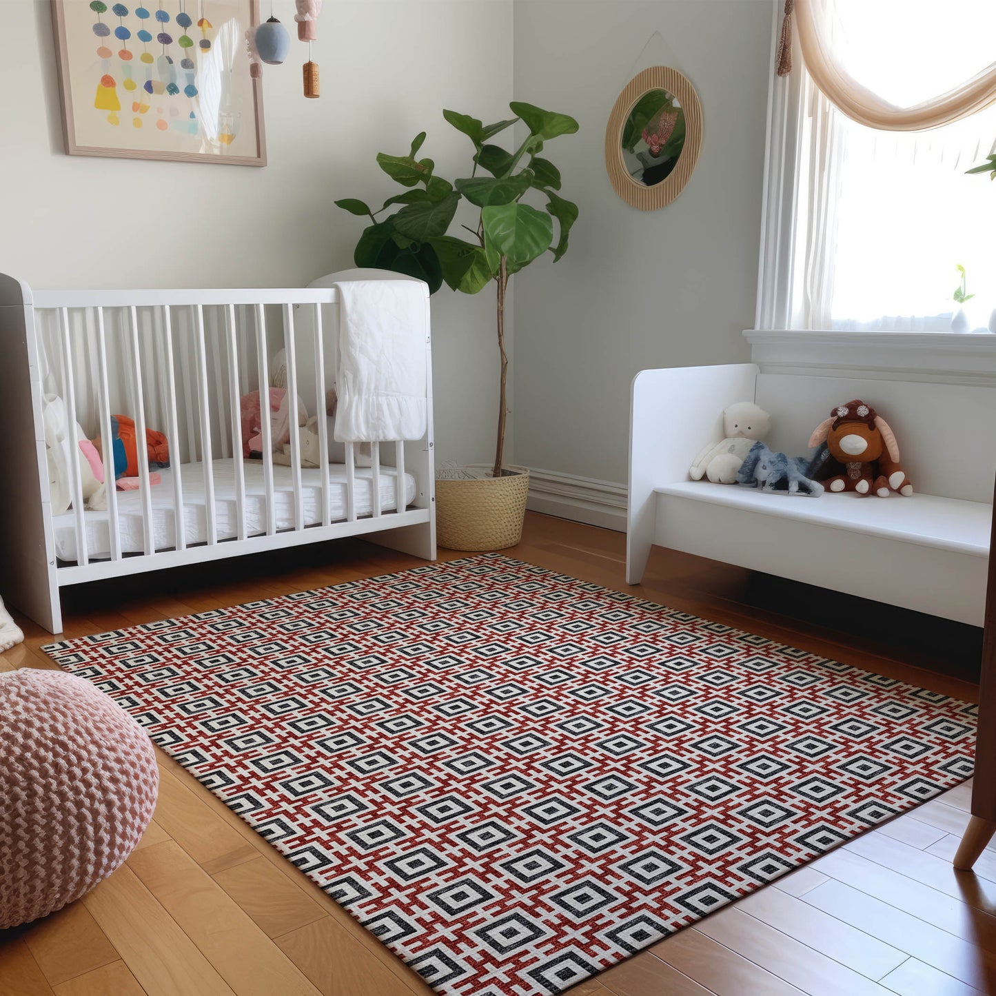 Machine Made Marlo MO1 Red - Dalyn Rugs