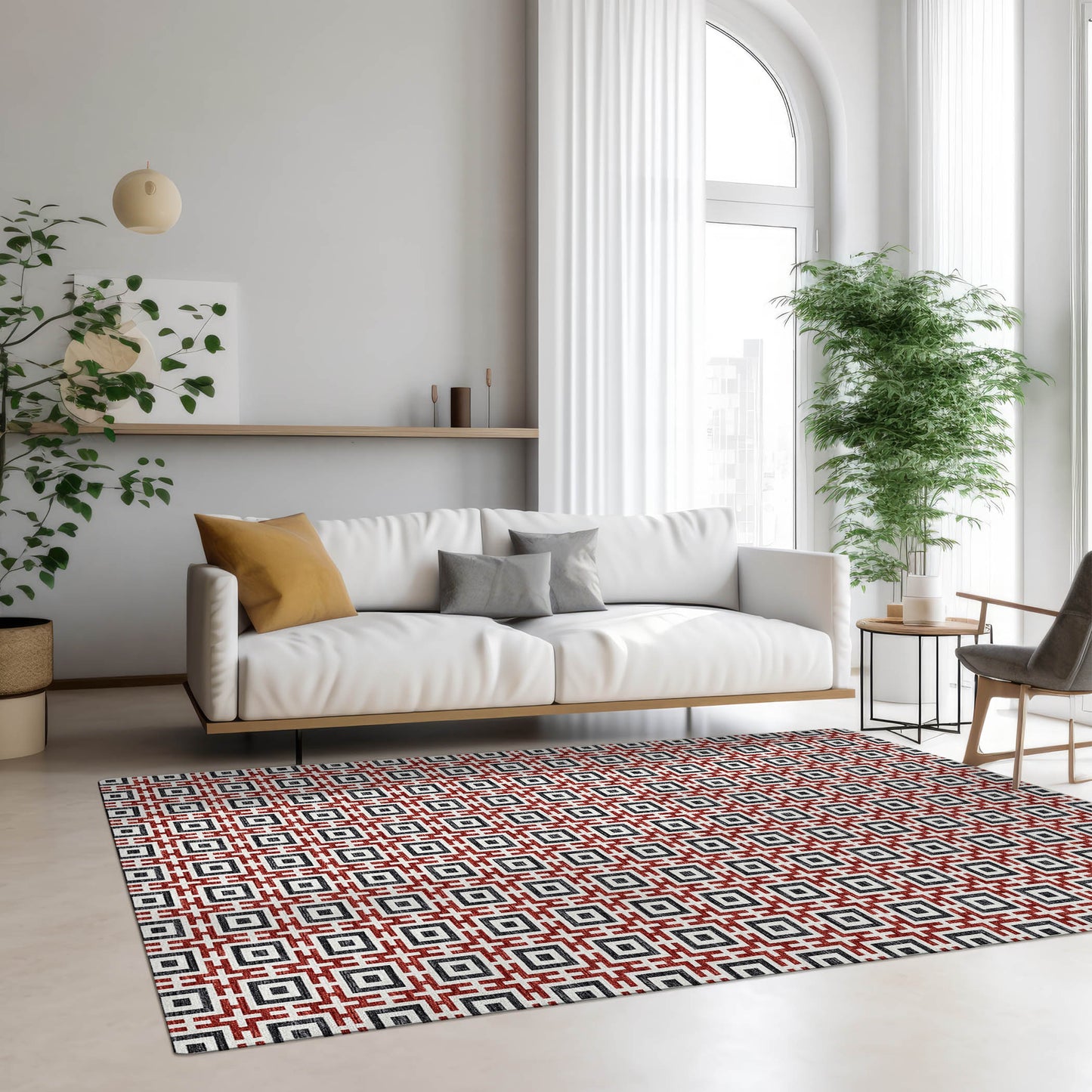 Machine Made Marlo MO1 Red - Dalyn Rugs