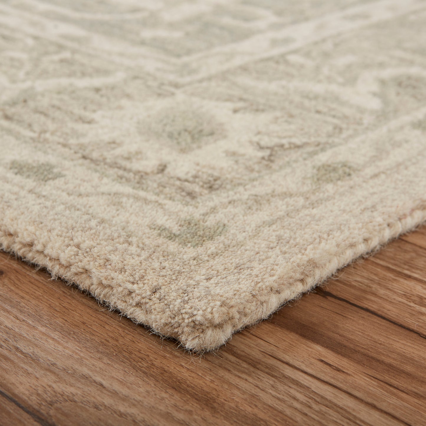 MODTR-81287 Classic/Traditional Hand-Tufted Sea Green/Gray Wool Indoor Area Rugs - LR Home