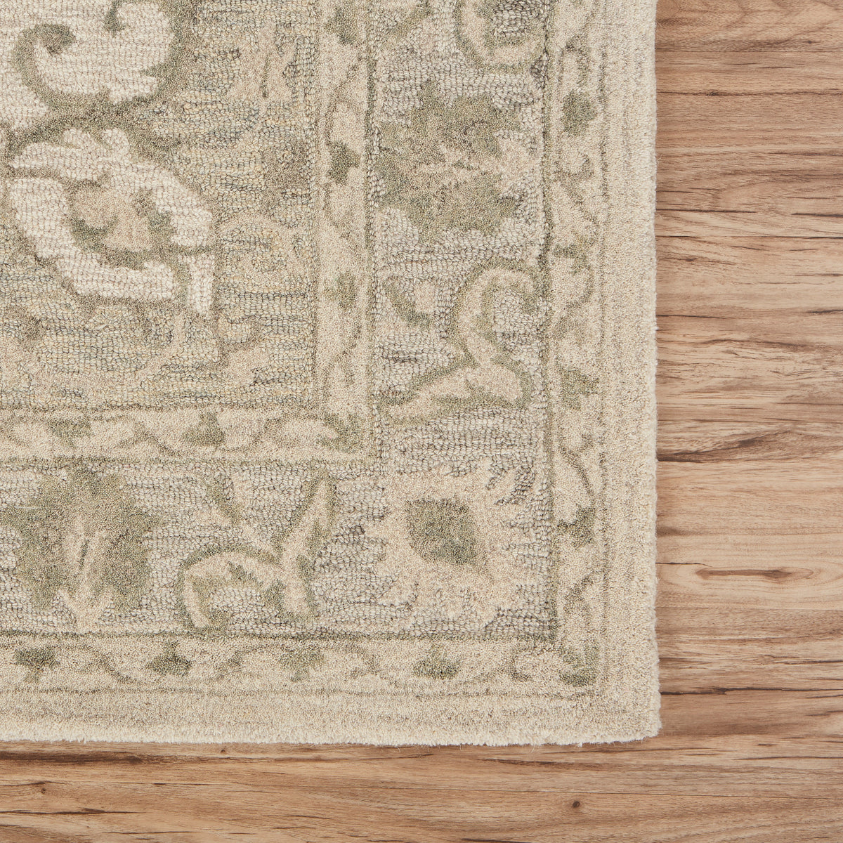 Sea Green Medallion Area Rug - back view