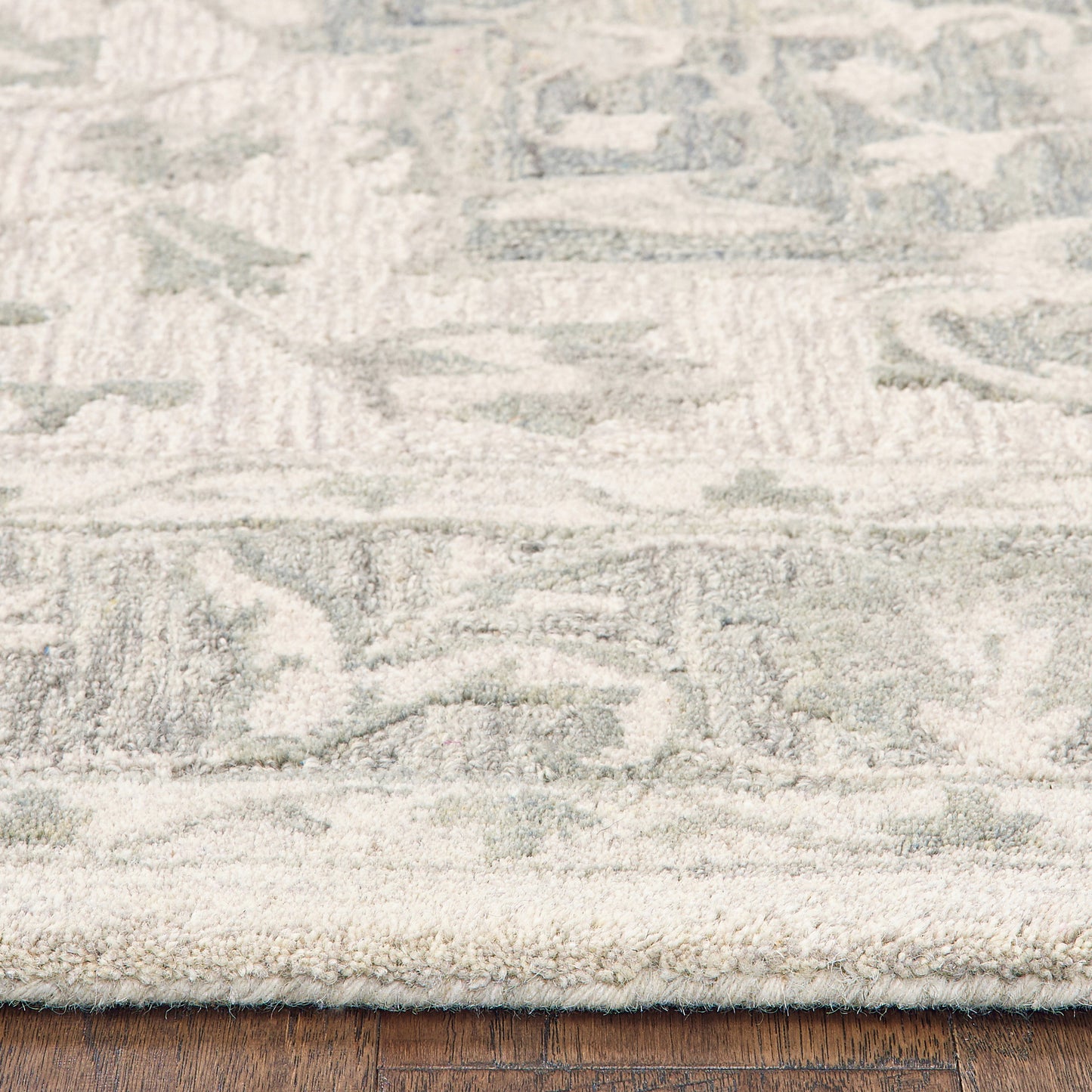 MODTR-81287 Classic/Traditional Hand-Tufted Sea Green/Gray Wool Indoor Area Rugs - LR Home