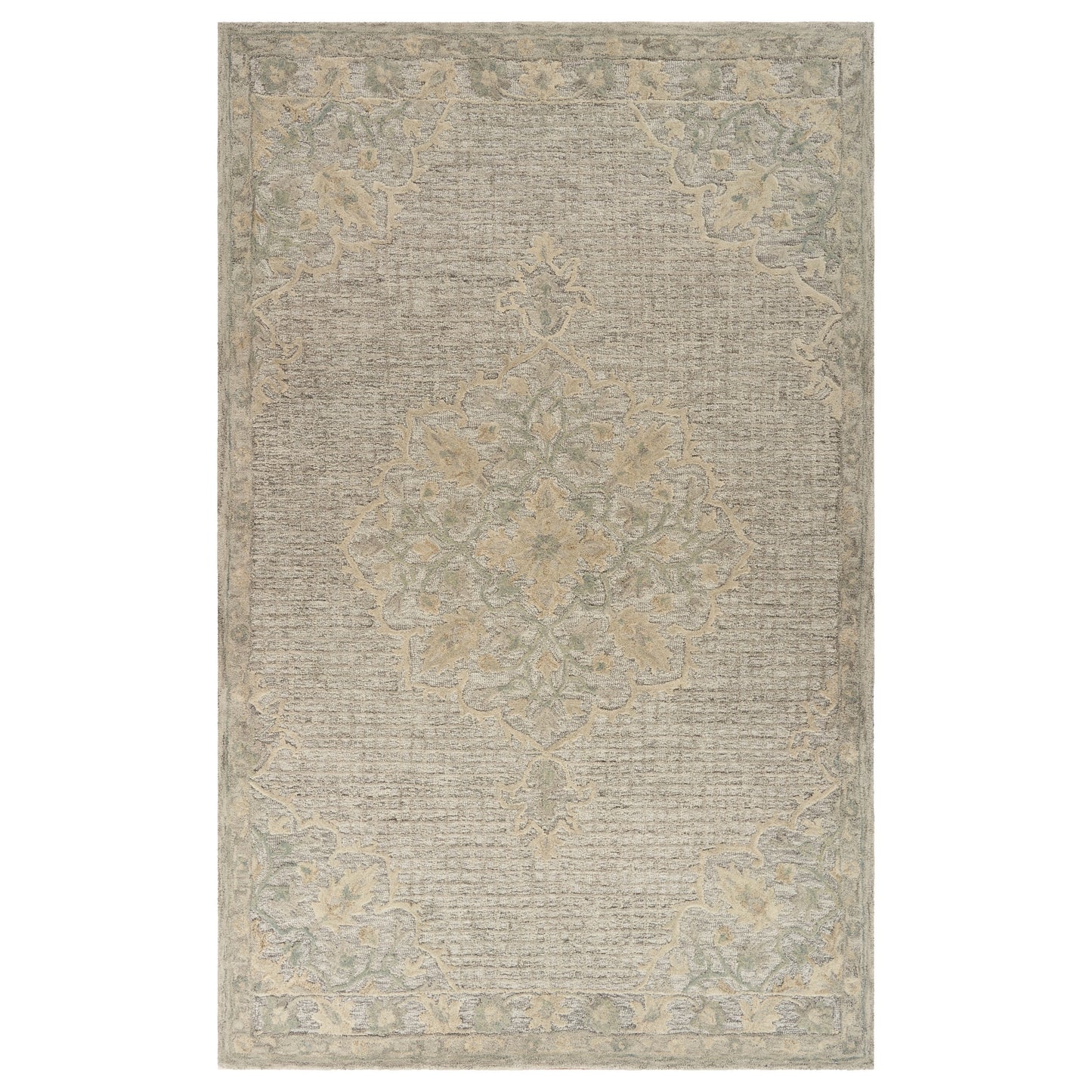 Modern Traditions-81290 Traditional Hand-Tufted Beige Cotton Indoor Area Rug - LR Home