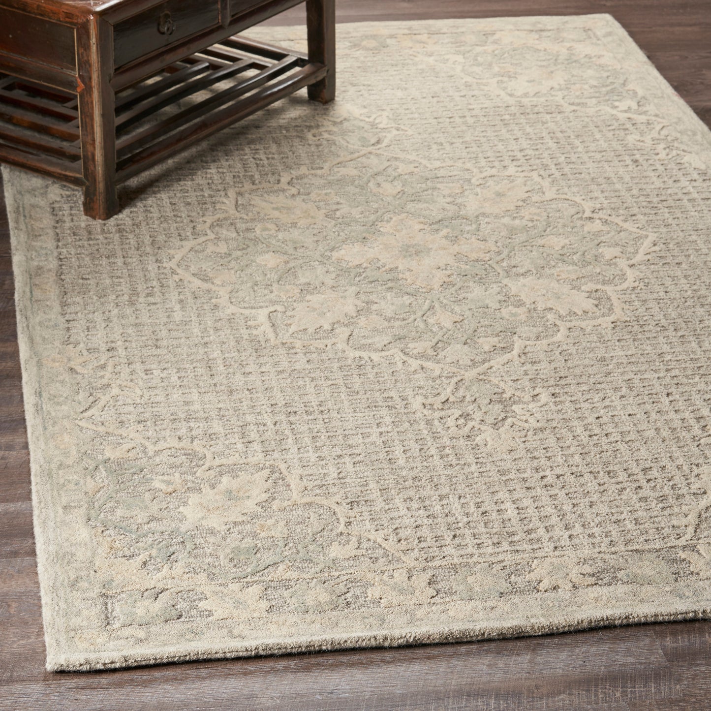 Modern Traditions-81290 Traditional Hand-Tufted Beige Cotton Indoor Area Rug - LR Home
