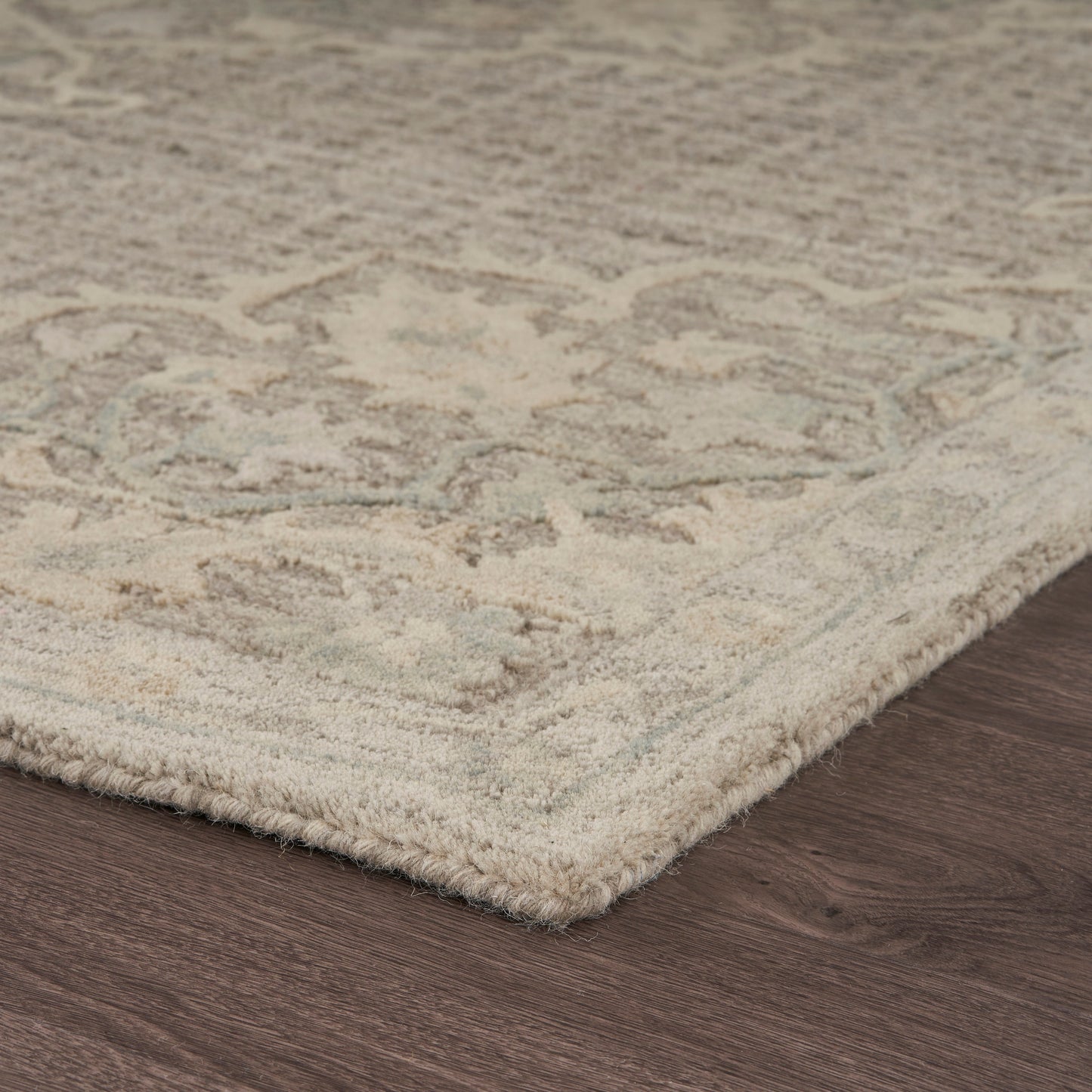 Modern Traditions-81290 Traditional Hand-Tufted Beige Cotton Indoor Area Rug - LR Home