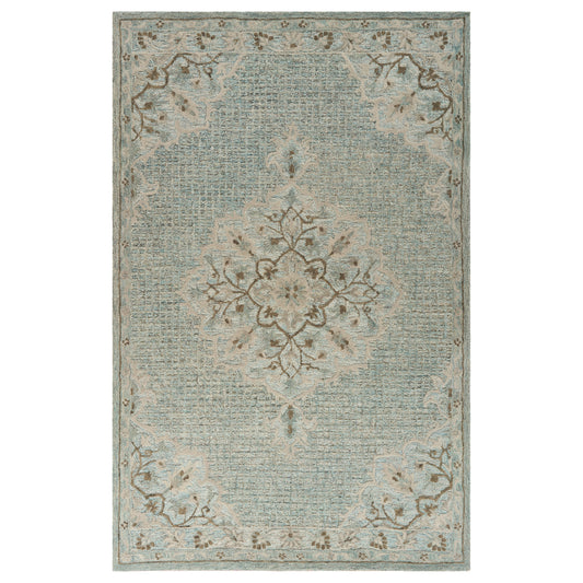 MODTR-81290 Classic/Traditional Hand-Tufted Blue Lagoon Wool Indoor Area Rugs - LR Home
