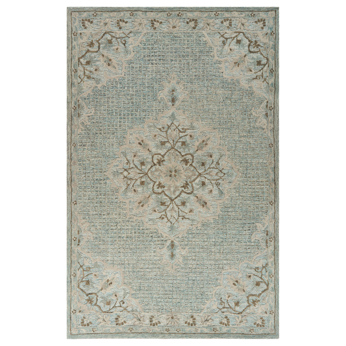 Ivory Medallion Area Rug - lifestyle view