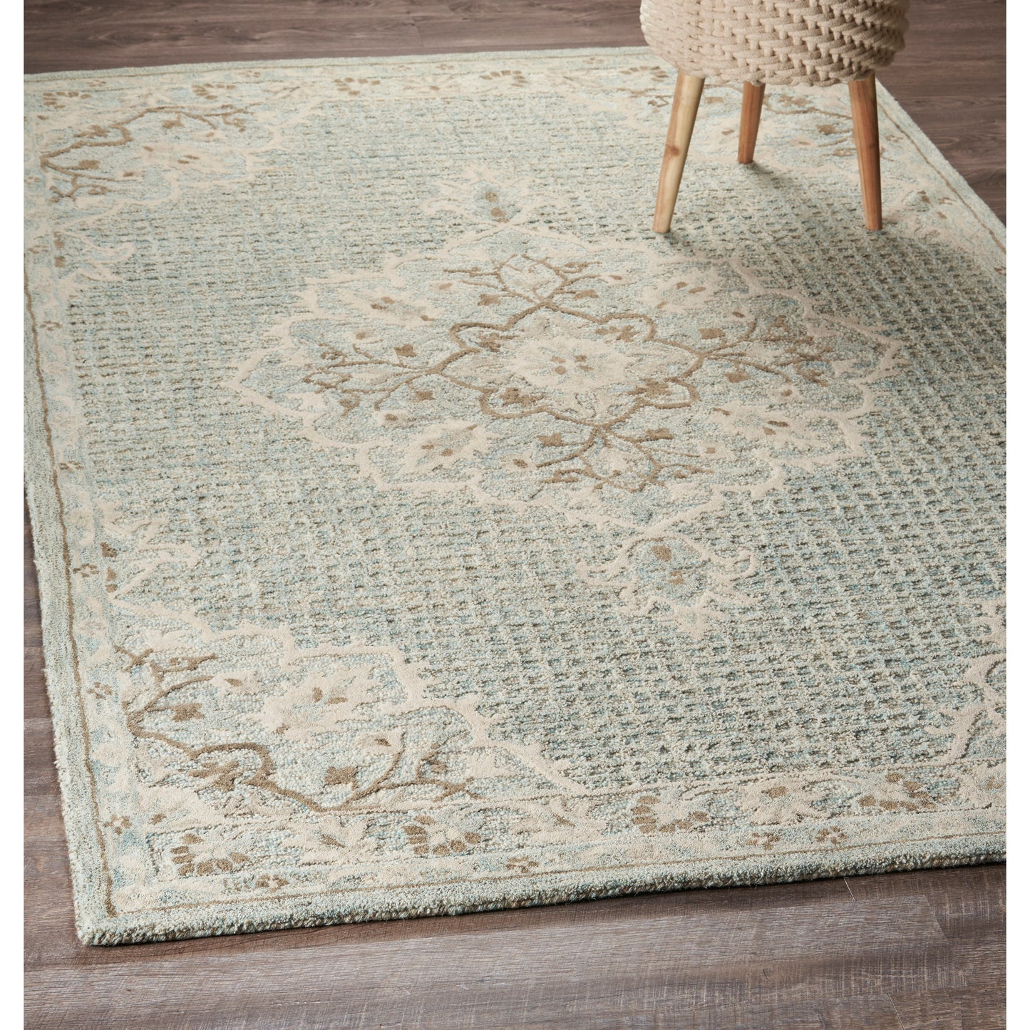 Modern Traditions-81291 Traditional Hand-Tufted Blue Lagoon Cotton Indoor Area Rug - LR Home