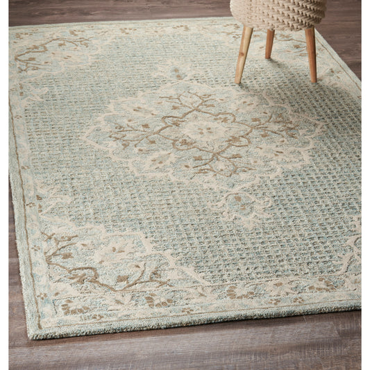Modern Traditions-81291 Traditional Hand-Tufted Blue Lagoon Cotton Indoor Area Rug - LR Home