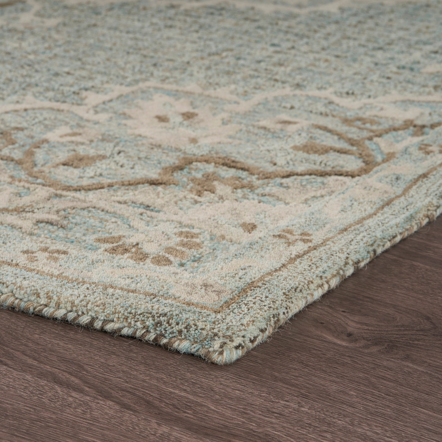 Modern Traditions-81291 Traditional Hand-Tufted Blue Lagoon Cotton Indoor Area Rug - LR Home