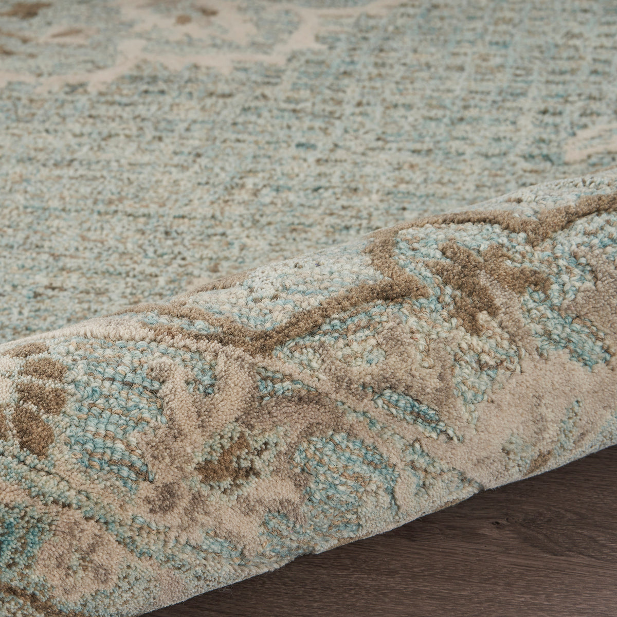 Ivory Medallion Area Rug - back view