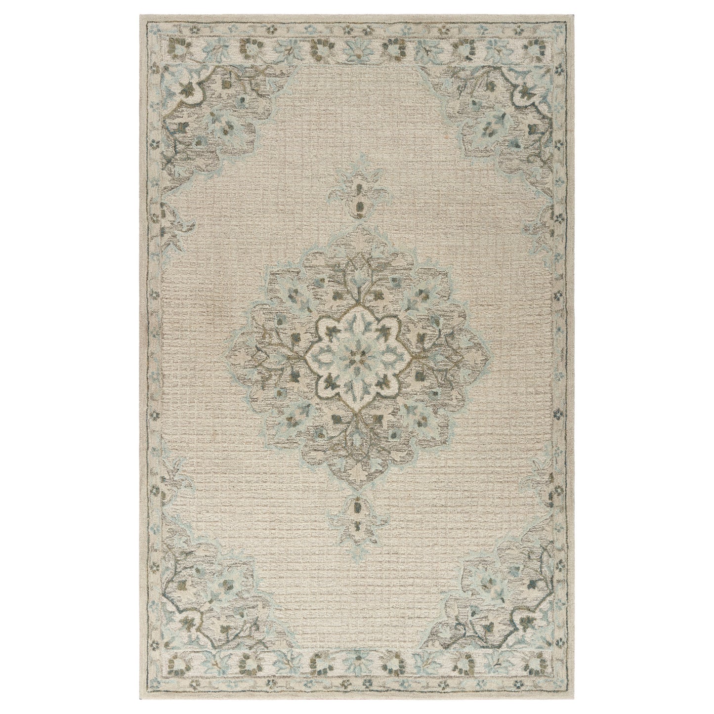 MODTR-81290 Classic/Traditional Hand-Tufted Ivory Wool Indoor Area Rugs - LR Home