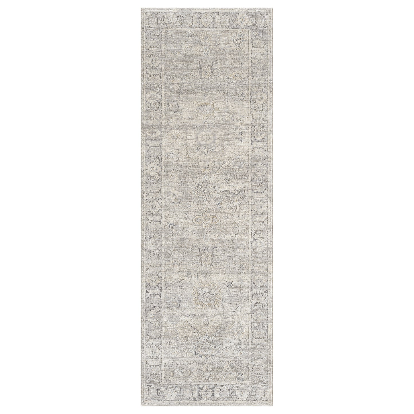 Monaco-82716 Traditional Power-Loomed Beige/Stone Blue Cotton Indoor Area Rug - LR Home