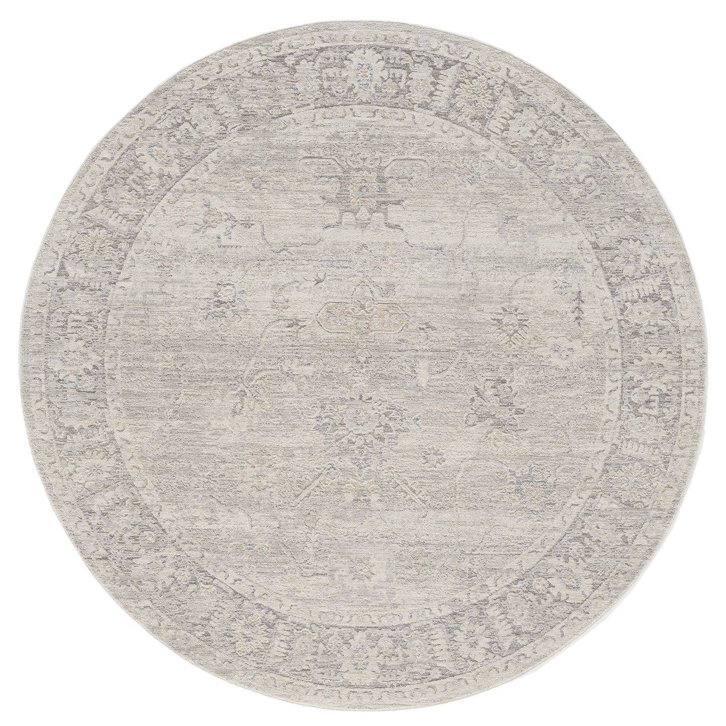 Monaco-82716 Traditional Power-Loomed Beige/Stone Blue Cotton Indoor Area Rug - LR Home