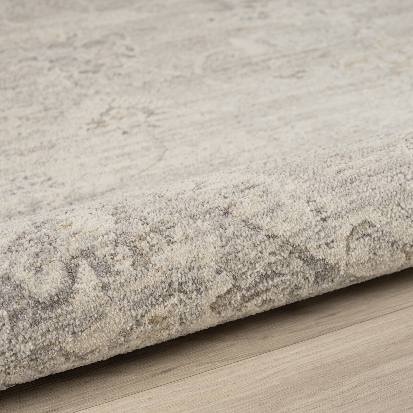 Monaco-82716 Traditional Power-Loomed Beige/Stone Blue Cotton Indoor Area Rug - LR Home