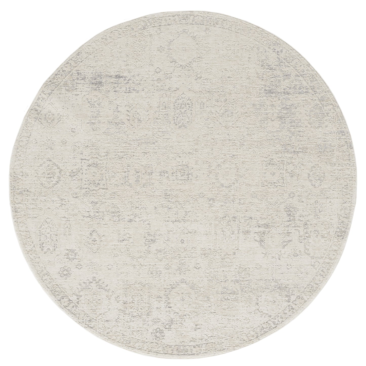 Monaco-82717 Traditional Power-Loomed Beige/Gray Cotton Indoor Area Rug - LR Home