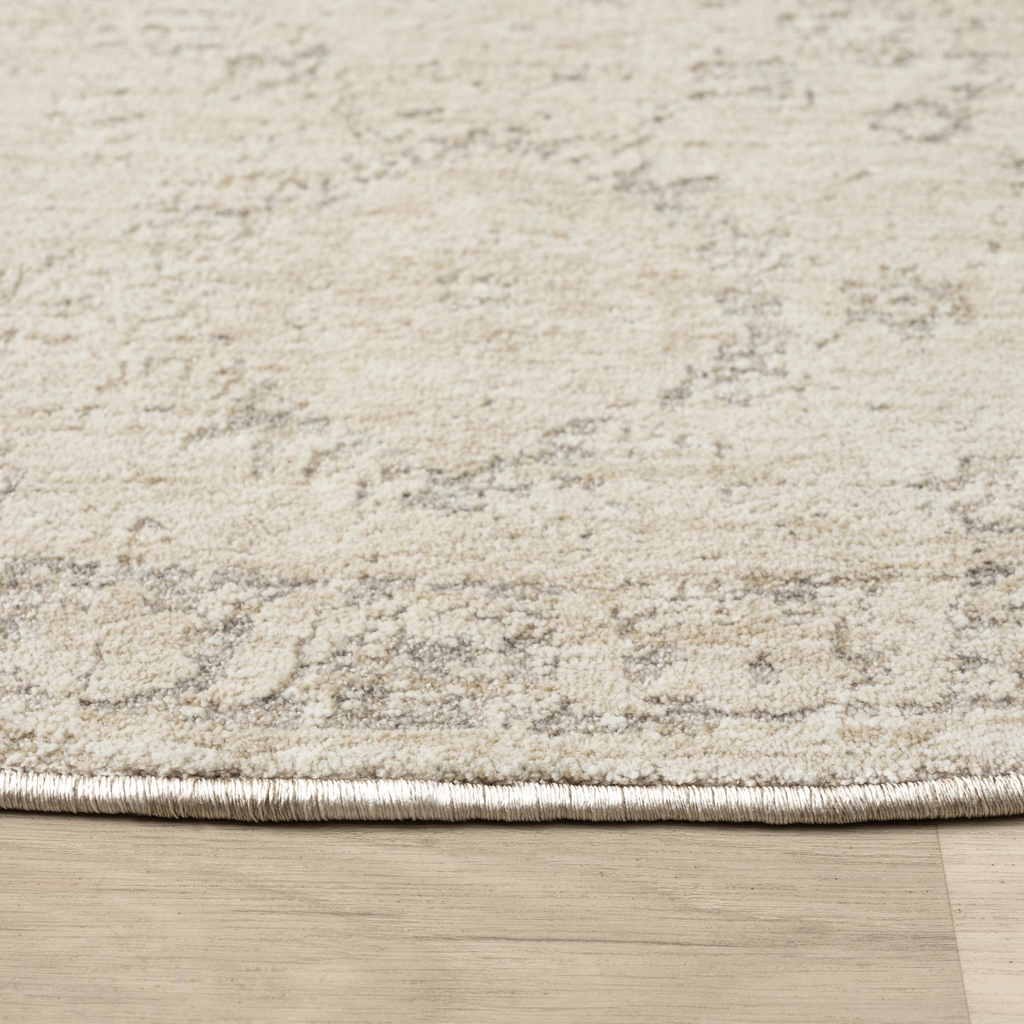 Monaco-82717 Traditional Power-Loomed Beige/Gray Cotton Indoor Area Rug - LR Home