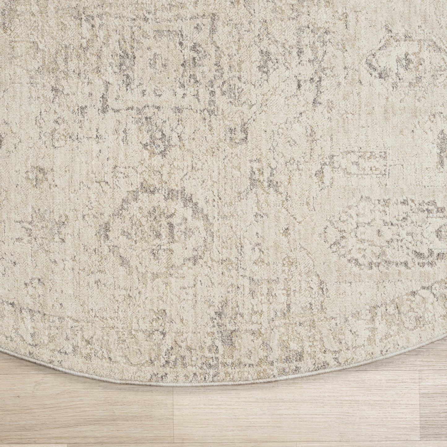Monaco-82717 Traditional Power-Loomed Beige/Gray Cotton Indoor Area Rug - LR Home