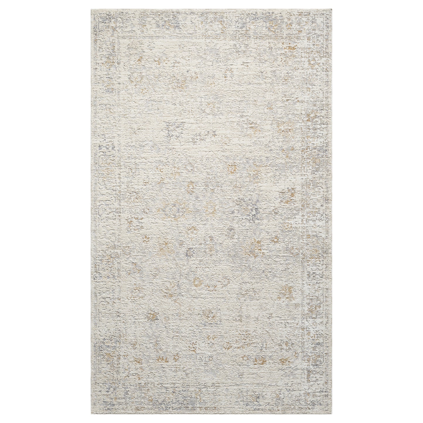 Monaco-82718 Traditional Power-Loomed Ivory/Beige Cotton Indoor Area Rug - LR Home