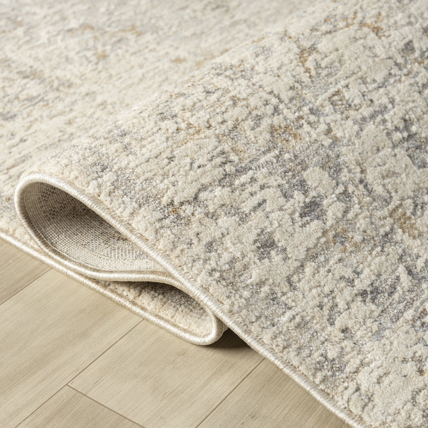 Monaco-82718 Traditional Power-Loomed Ivory/Beige Cotton Indoor Area Rug - LR Home
