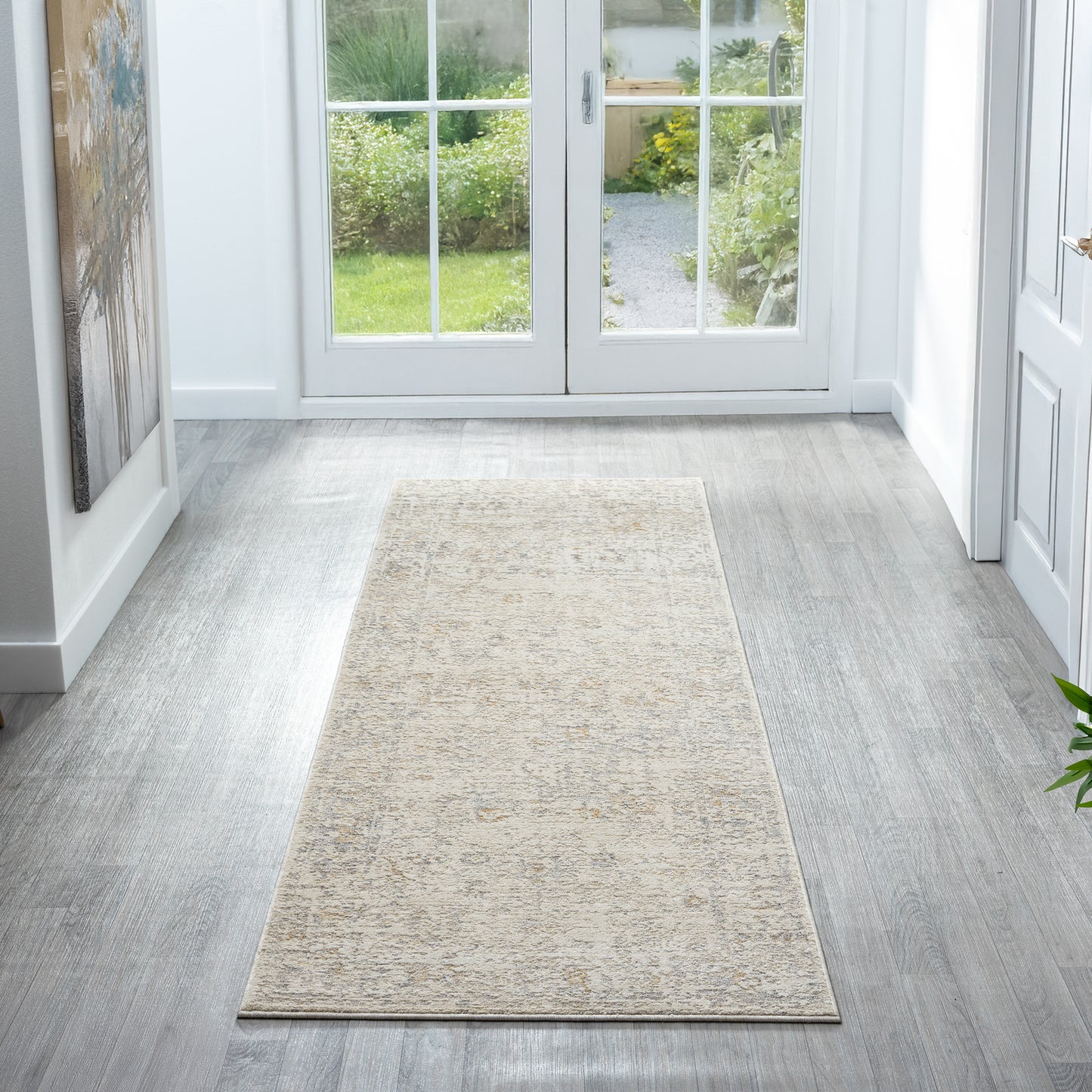 Monaco-82718 Traditional Power-Loomed Ivory/Beige Cotton Indoor Area Rug - LR Home