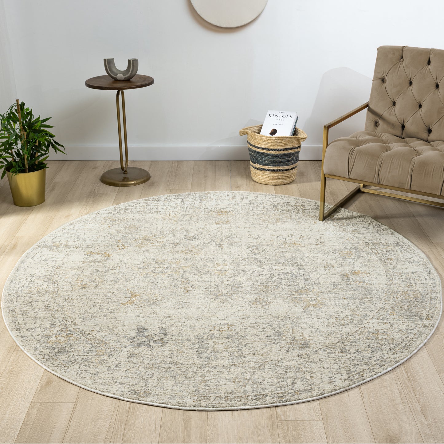 Monaco-82718 Traditional Power-Loomed Ivory/Beige Cotton Indoor Area Rug - LR Home