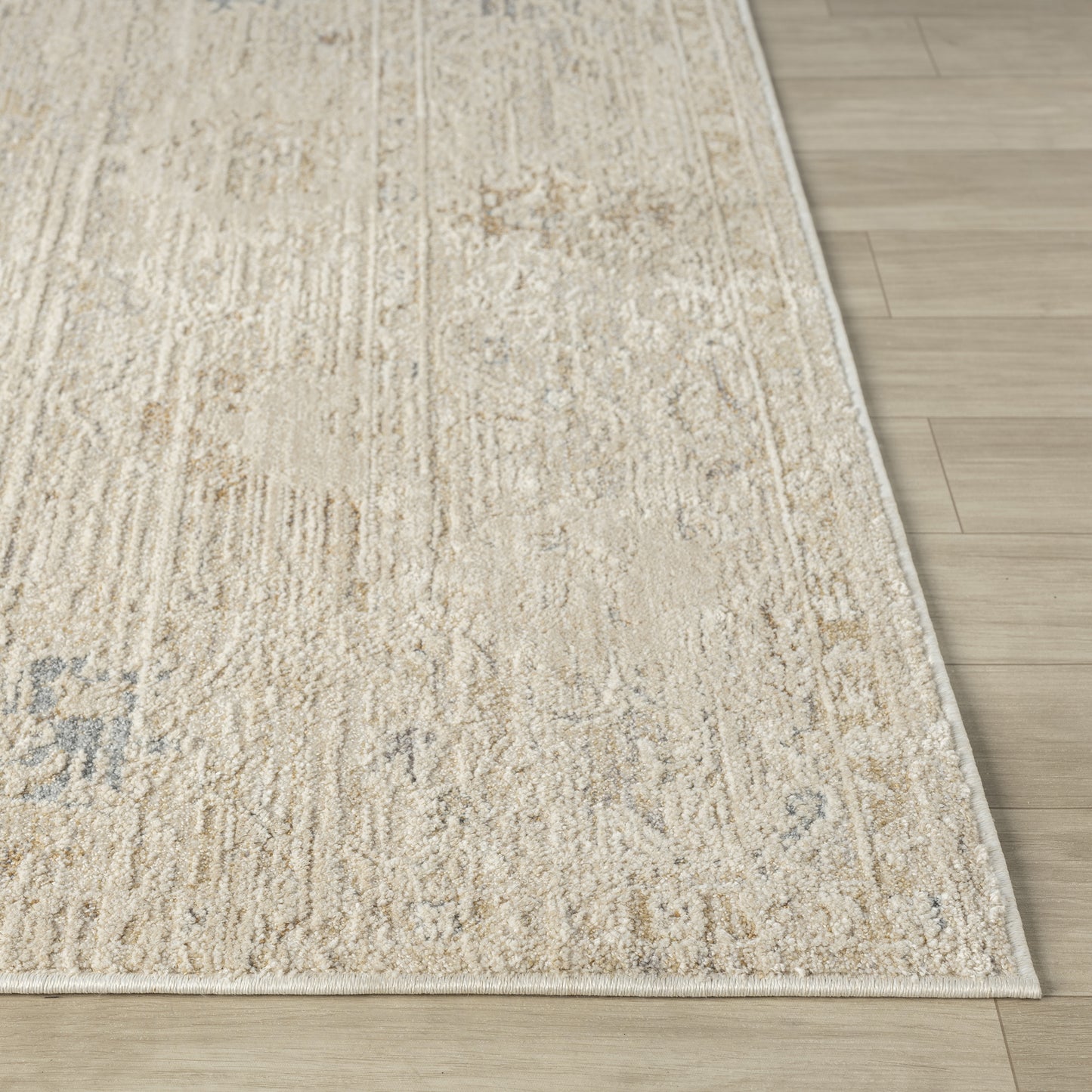 Monaco-82719 Traditional Power-Loomed Beige/Ivory Cotton Indoor Area Rug - LR Home