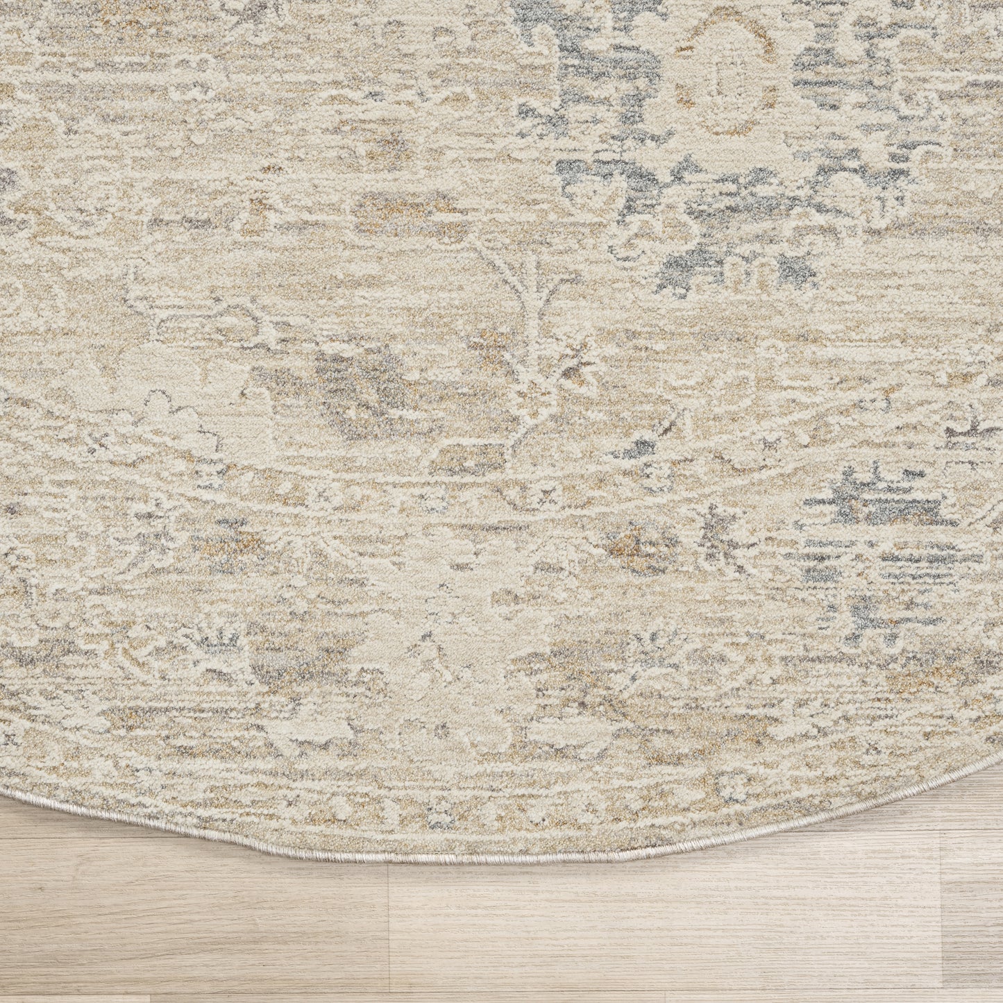 Monaco-82719 Traditional Power-Loomed Beige/Ivory Cotton Indoor Area Rug - LR Home