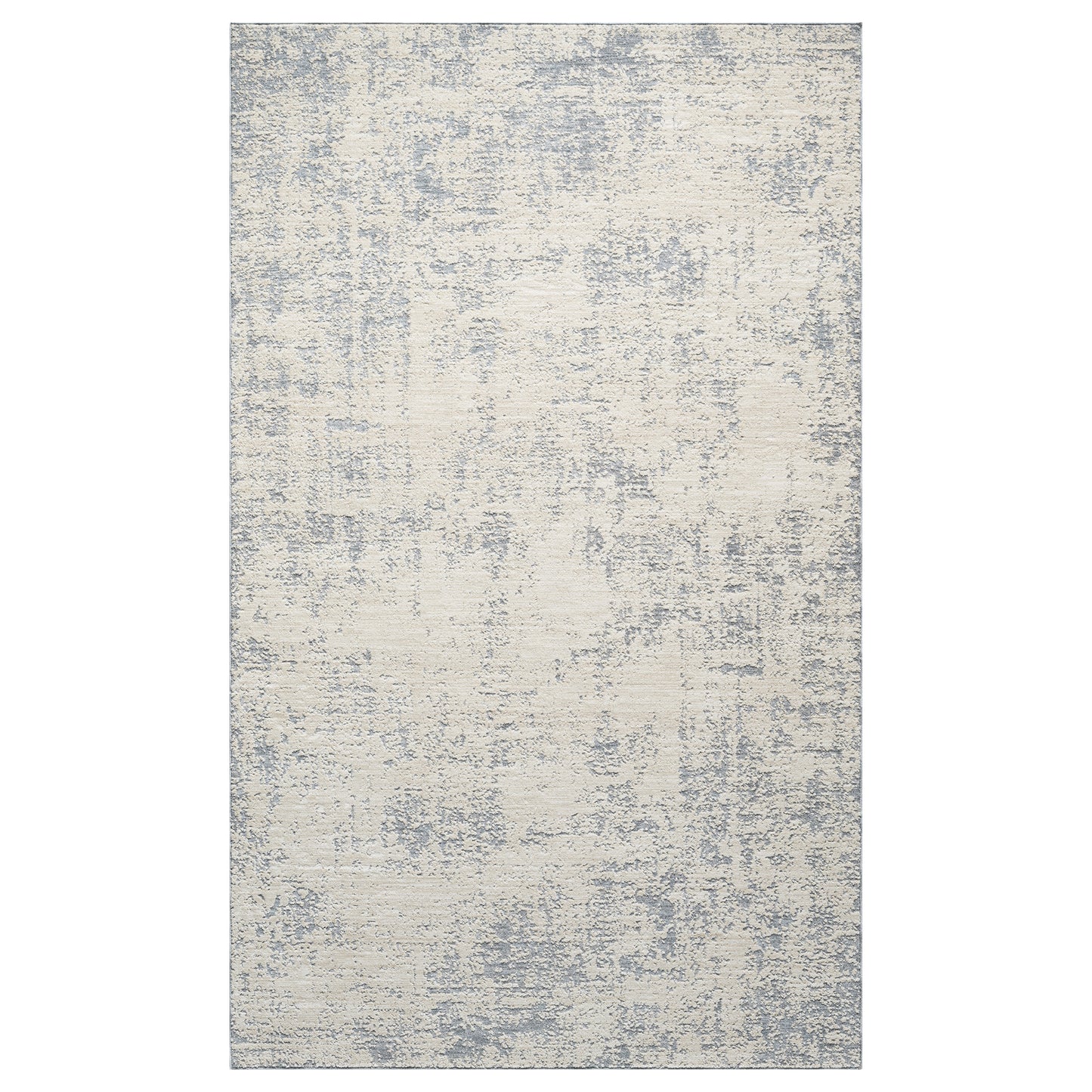 Monaco-82721 Transitional Power-Loomed Ivory/Stone Blue Cotton Indoor Area Rug - LR Home