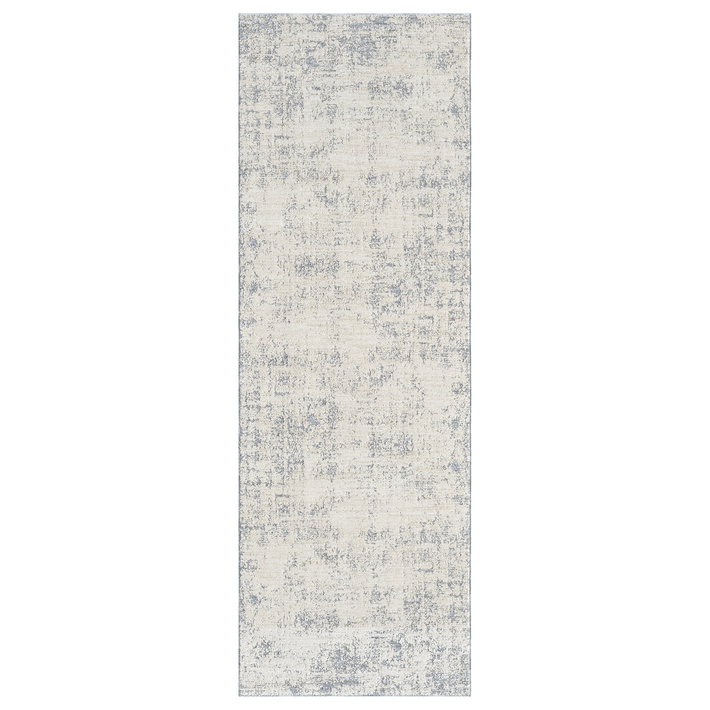 Monaco-82721 Transitional Power-Loomed Ivory/Stone Blue Cotton Indoor Area Rug - LR Home